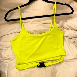Neon cropped tank top